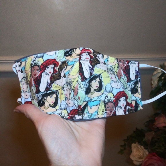 3/$18 Handmade Kid's Disney Princess Face Mask - Picture 3 of 3